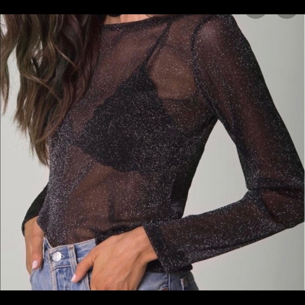 Victoria Secret sheer glittery top